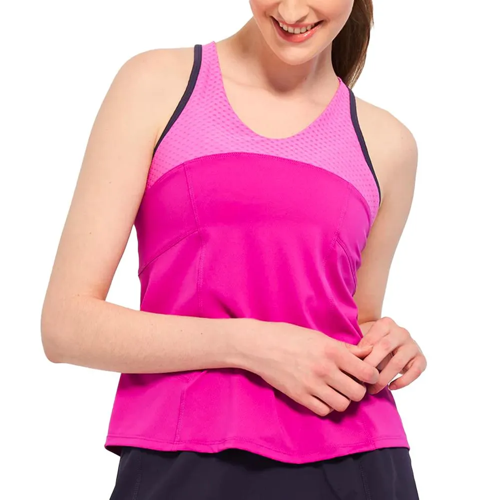 Women's Try Hard Tennis Tank Gem and Peony