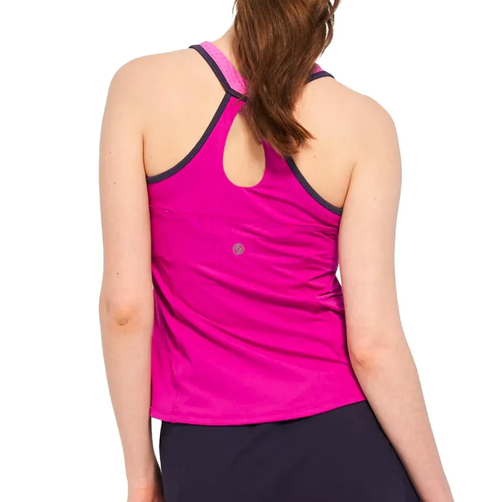 Women's Try Hard Tennis Tank Gem and Peony